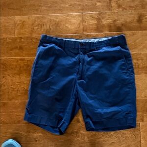 Ralph Lauren Navy Blue Flat Front Shorts